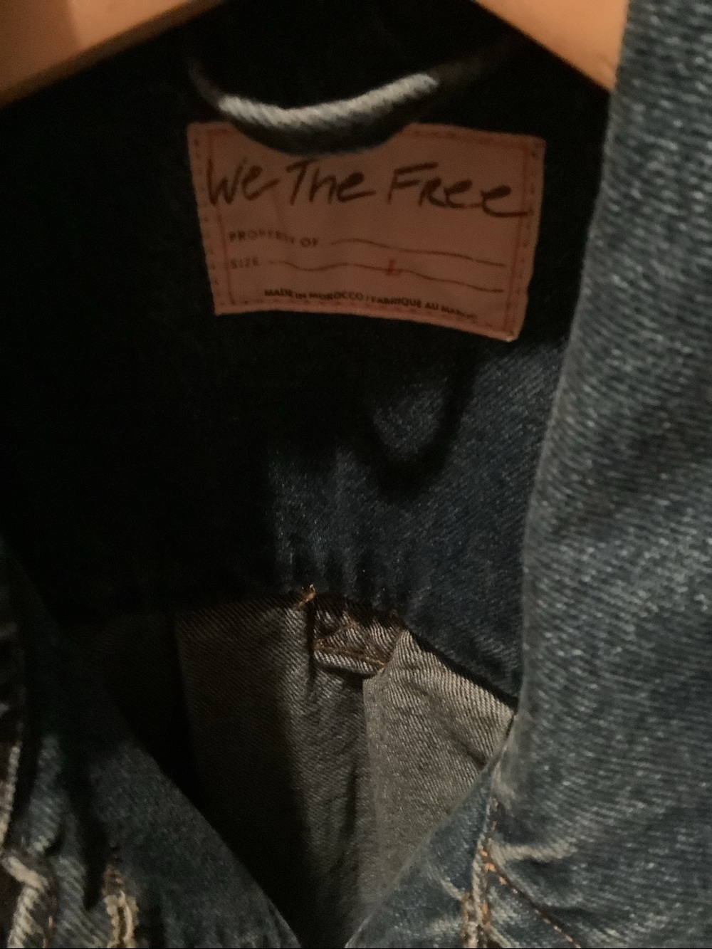 Free People Blue Denim Jean Jacket Swing Opal jacket new without tag - Picture 3 of 5